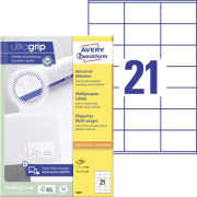 Etikety univerzálne 70x41mm Avery A4 100 hárkov