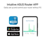 ASUS RT-AX52 Pro (AX3000) Router, Dual Band WiFi 6, Extendable Router