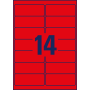 Etikety Avery odnímateľné 99,1x38,1 mm neónové červené