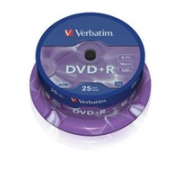 VERBATIM DVD+R(25-balenie)Vreteno/General Retail/16x/4.7GB