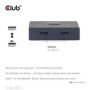 Club3D Switch, USB-C na 2xUSB-C Oboustranný 2v1, 8K60Hz, 4K120Hz, PD 100W