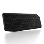 C-TECH Klávesnice WLTK-02, Bezdrátová, Touchpad, černá