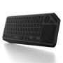 C-TECH Klávesnice WLTK-02, Bezdrátová, Touchpad, černá