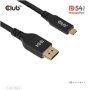 Club3D Kabel USB-C na DisplayPort 2.1 DP54 Bi-Directional, 8K120Hz, 4K480Hz, 2m
