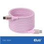 Club3D Kabel magnetický USB-C, 240W PD3.1, 480 Mbps, 2m, růžová