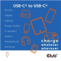 Club3D Kabel magnetický USB-C, 240W PD3.1, 480 Mbps, 2m, bílá
