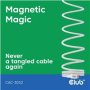 Club3D Kabel magnetický USB-C, 240W PD3.1, 480 Mbps, 2m, bílá