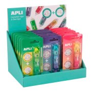 Korekčný roller a lepidlo APLI 2v1, mix farieb