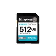 Kingston SDXC karta 512GB Canvas Go! Plus, R:200/W:160MB/s, Class 10, UHS-I, U3, V30