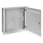 Solarix rozvaděč LC-18 do zdi s lištami 2U, 4U a 11U, 550x550 šedá RAL7035 s rámečkem k zazdění LC