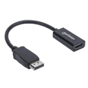 Adaptér MANHATTAN, DisplayPort, DP-Male/HDMI-Female, čierny