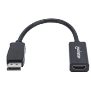 Adaptér MANHATTAN, DisplayPort, DP-Male/HDMI-Female, čierny