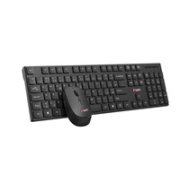 BAZAR - C-TECH klávesnice s myší WLKMC-03, Bezdrátový set 2.4GHz, CZ, Černá, rozbaleno