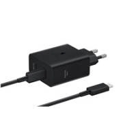 Samsung Dual USB-C 50W Cestovní nabíječka + USB-C Datový Kabel Black