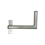 Držák antény na zeď u okna s pásem, levé uchycení, galvanický zinek, délka 25cm, průměr 3,2cm