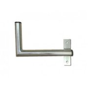 Držák antény na zeď u okna s pásem, pravé uchycení, galvanický zinek, délka 25cm, průměr 3,2cm