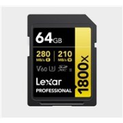 Lexar SDXC Pro 1800x U3 UHS-II R280/W210 (V60) 64GB