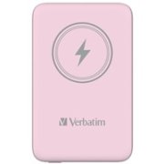VERBATIM Powerbanka Charge 'n' Go, Magnetická, 10000 mAh, USB-C, Růžová