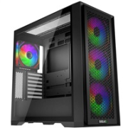 EVOLVEO Rhino, skříň eATX/ATX, 4x ARGB ventilátor 120mm, boční panel temperované sklo + mřížkovaný