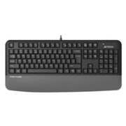 A4tech FK20, multimediální kancelářská klávesnice, CZ/US, USB, šedá
