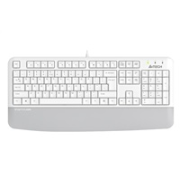 A4tech FK20, multimediální kancelářská klávesnice, CZ/US, USB, bílá