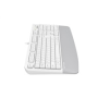 A4tech FK20, multimediální kancelářská klávesnice, CZ/US, USB, bílá