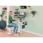 Ergonomická balančná stolička Leitz Ergo na sedenie, svetlosivá