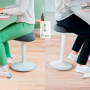 Ergonomická balančná stolička Leitz Ergo na sedenie, svetlosivá