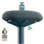 Ergonomická balančná stolička Leitz Ergo na sedenie, zamatovosivá