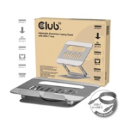Club3D Nastavitelný hliníkový stojan pro notebook s USB-C hubem na 2xUSB, 1xHDMI, 2xUSB-C, 1xRJ45,