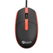 C-TECH Myš WM-10, černo/červená, USB