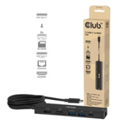 Club3D hub USB-C, 7-in-1 hub s 2x USB, 1xHDMI, 1xUSB-C PD, RJ45, microSD/SD, 140W, 4K60Hz, 1m kabel