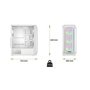 EVOLVEO Xenon, skříň ATX, 4x ARGB ventilátor 120mm, přední panel airflow mesh, bílá