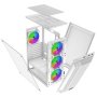 EVOLVEO Xenon, skříň ATX, 4x ARGB ventilátor 120mm, přední panel airflow mesh, bílá
