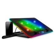 EVOLVEO Ania 9RGB, chladící podložka pod notebook, 6x ventilátor, RGB podsvícení ventilátorů a