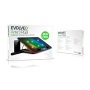 EVOLVEO A101RGB, chladící podložka pro notebook, 2x ventilátor, RGB podsvícení