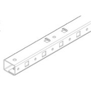 TRITON Vystužovací prvok vertikálnych koľajníc pre skrinky RTA 42U, zvyšuje nosnosť až do 1500 kg