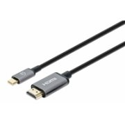 Manhattan kabel USB-C na HDMI, USB-C Male na HDMI Male, 1m, černá